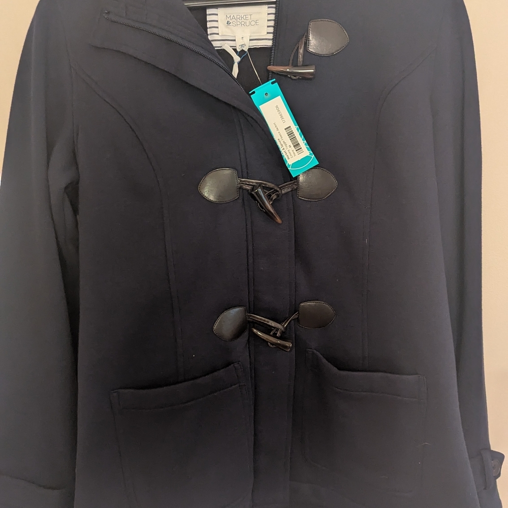 Navy Toggle Coat by Market & Spruce